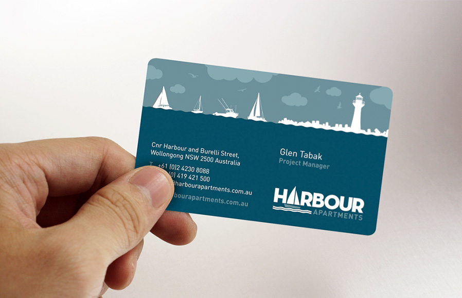 The Harbour Apartments business cards