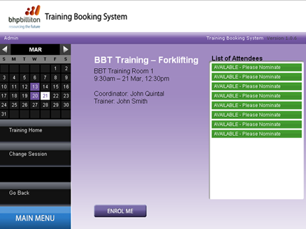 The Training Booking System allows employees to enrol in their own training sessions and download course material in advance. It automatically coordinates supervisor approvals and notifies the various training providers of the final attendee list.