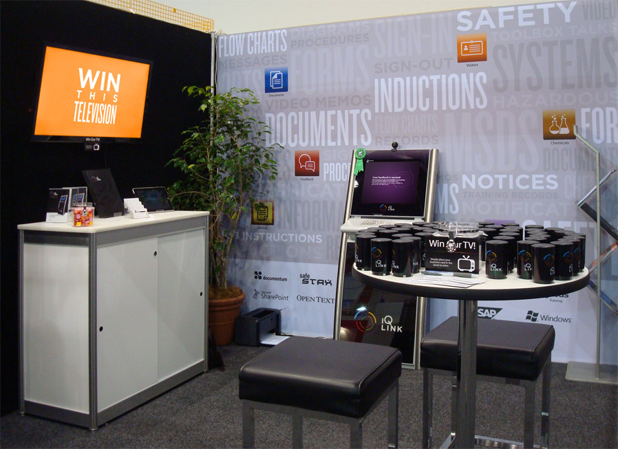 The IQ LINK conference booth at a Perth oil and gas HSE conference