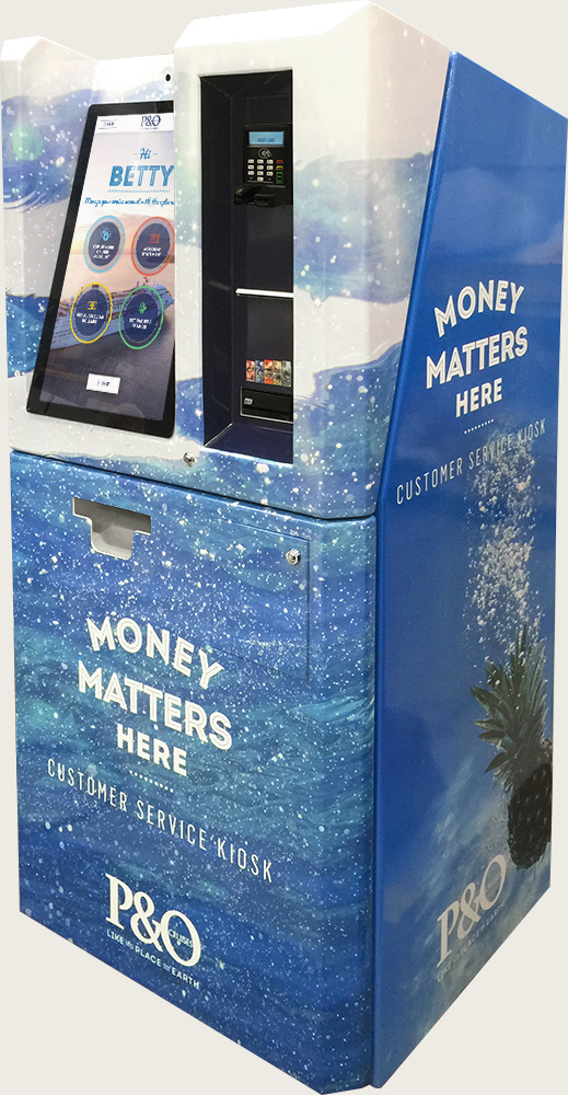 The P&O money management kiosk