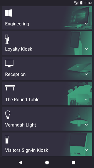 The list of lights on Android applies Google’s Material Design